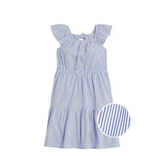 NWT! J. Crew Crewcuts Blue Stripe Bow Back Nautical Dress Girl's Sz 7 - Picture 1 of 4